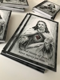 1 Single large Memorial hand paint memorial card by Invite Delight at the cross memorials