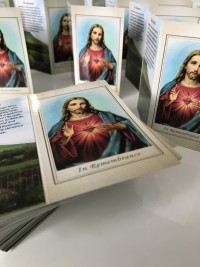 13 In Remembrance sacred heart memorial cards by Invite Delight at the cross memorials