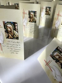 6 Double bespoke memorial cards by Invite Delight at the cross memorials