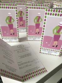 golf bespoke invite lady captains day at Invite Delight
