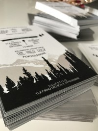 Bespoke moutain walkers wedding invitation designs at Invite Delight